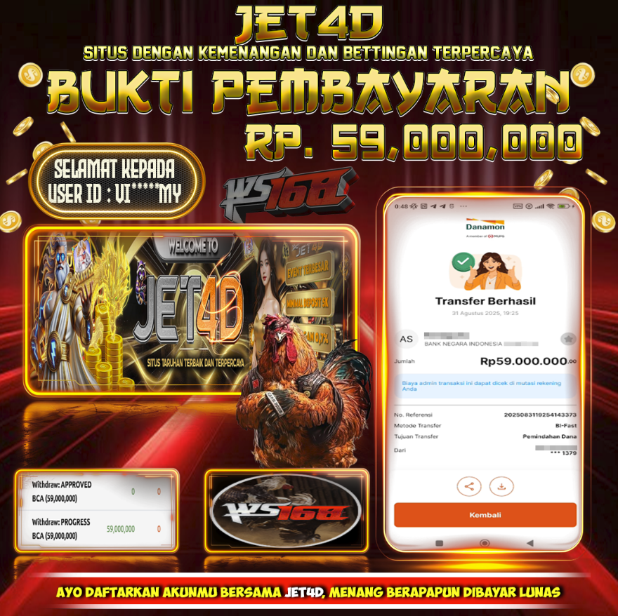 JET4D SABUNG WS168 TERBESAR