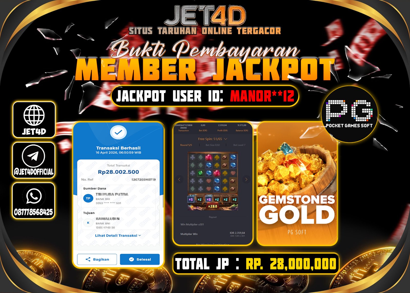 JET4D GEMSTONES GOLD “KILAU EMAS,CUAN DERAS!”