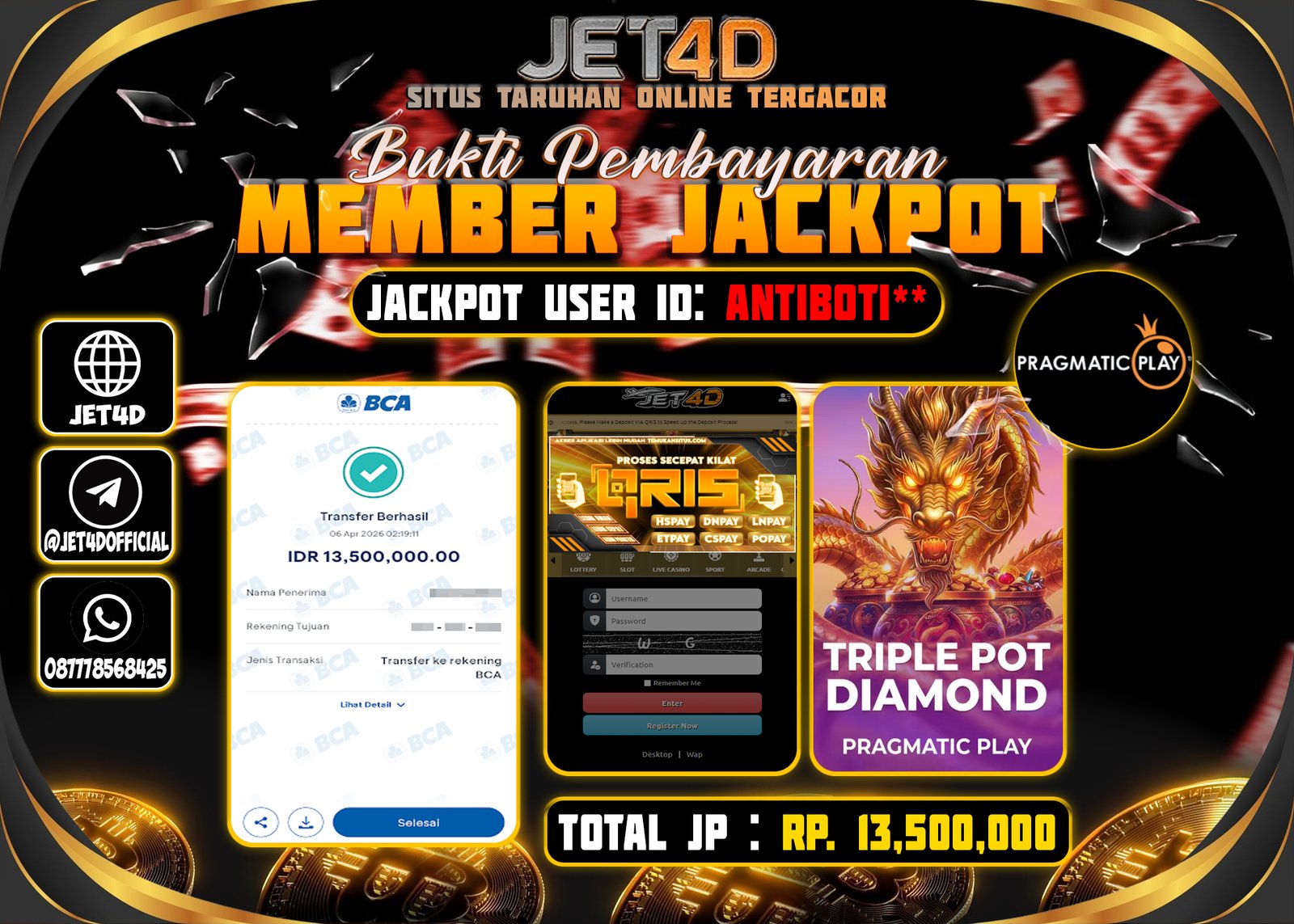 JET4D TRIPLE POT DIAOMOND