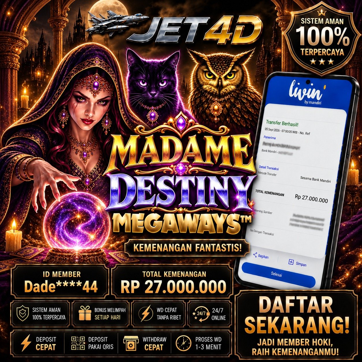 JET4D MADAME DESTINY MEGAWAYS