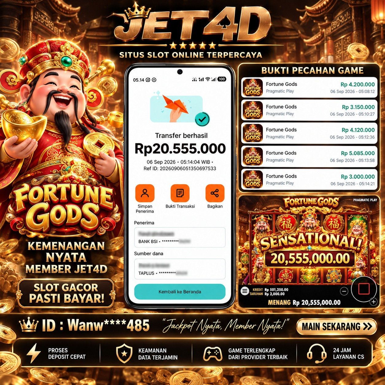 JET4D FORTUNE GODS